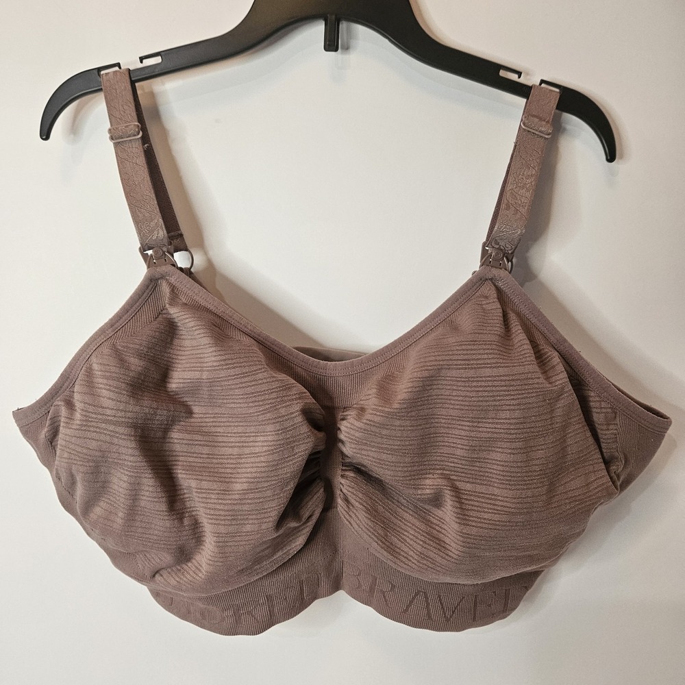 Kindred Bravely Hands-Free Pumping & Nursing Bra Mauve 32C/Reg L Read Descr